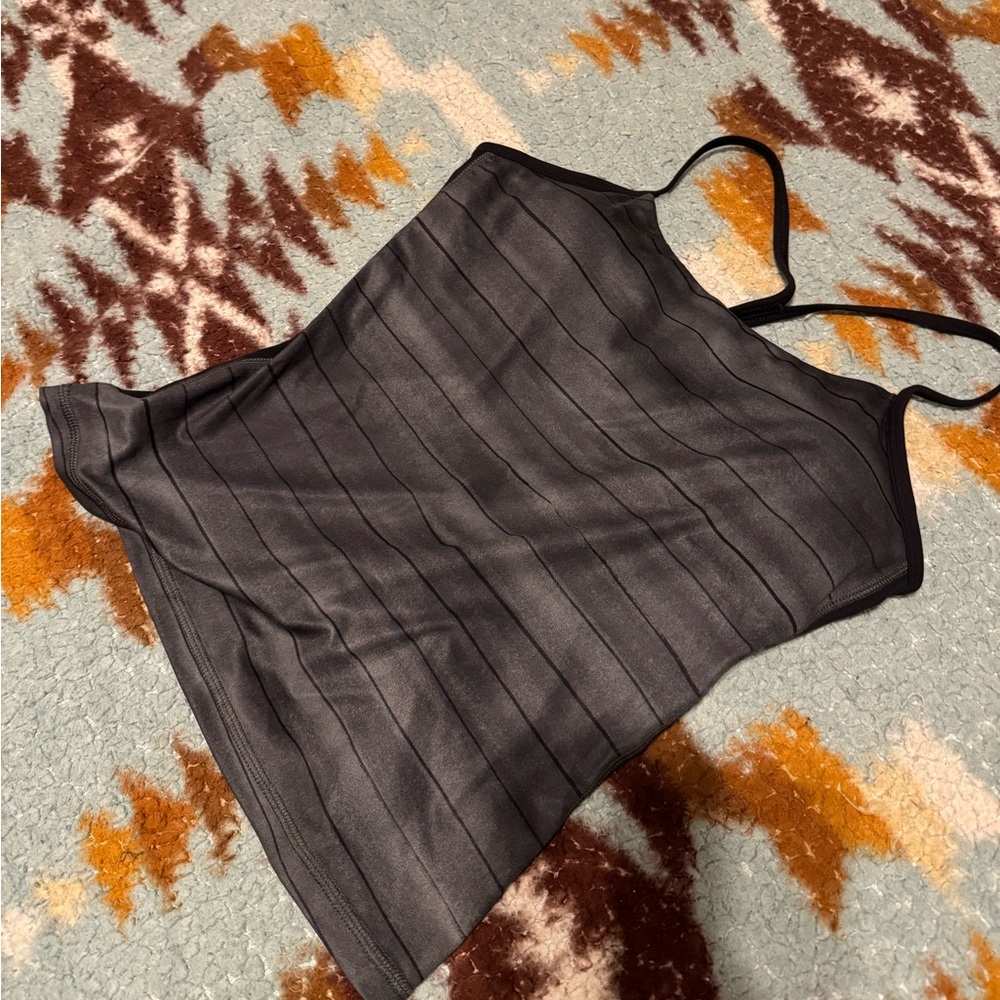 Stori Sport top with built in bra size 6 black and grey